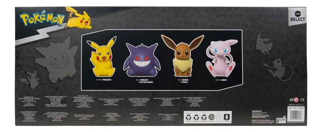 Pokémon Select 4 Pack Deluxe Vinyl -Gengar Pikachu Mew Eevee-