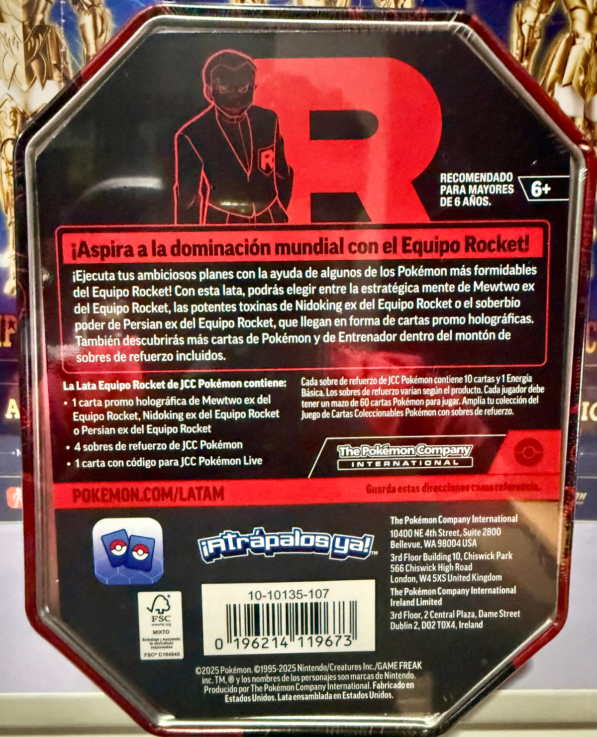 Pokémon TCG Lata Equipo Rocket Persian