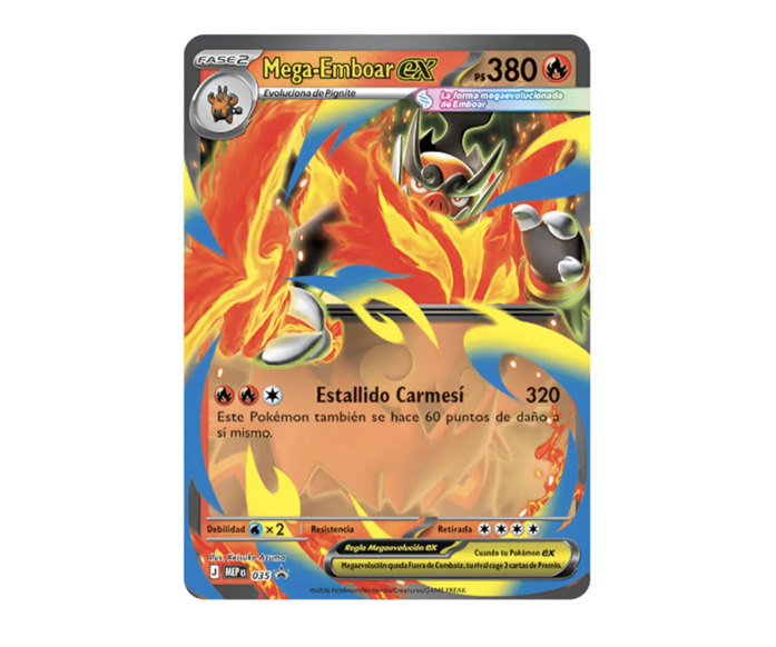 Pokémon TCG Mega Evolución Ascenso Heróico Caja Mega-Emboar EX