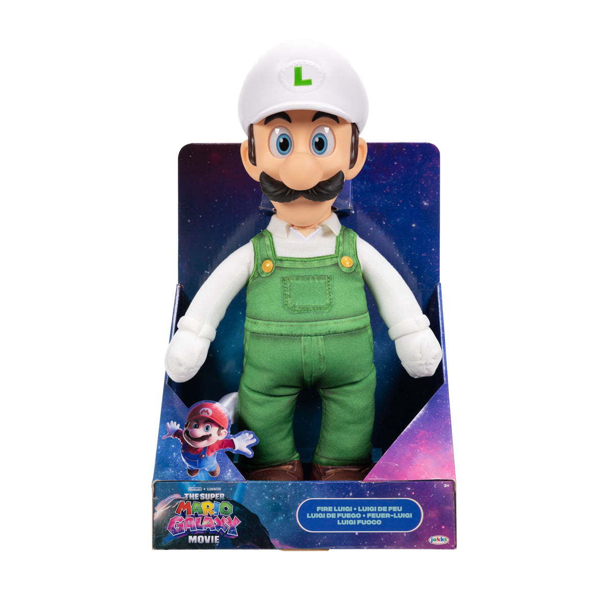 Jakks Pacific Super Mario Galaxy Movie Fire Luigi Plush 38 cm