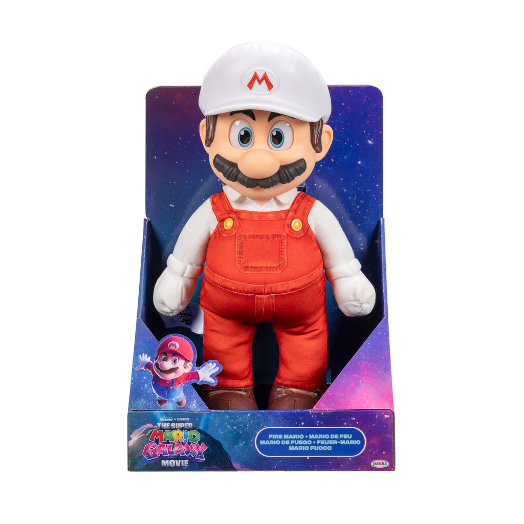 Jakks Pacific Super Mario Galaxy Movie Fire Mario Plush 38 cm
