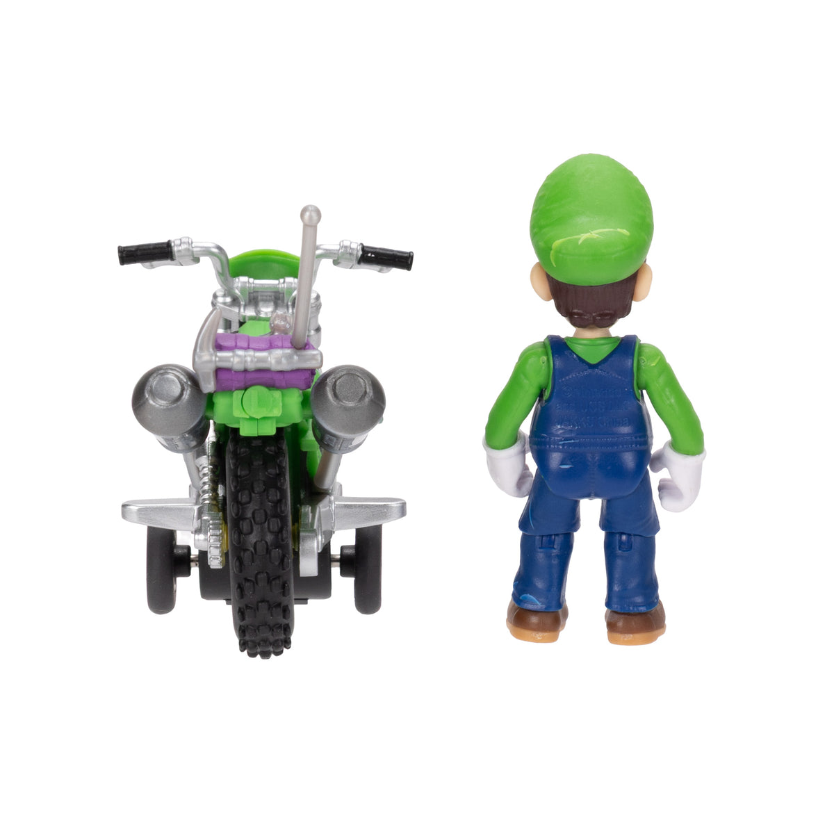 Jakks Pacific Super Mario Galaxy Movie Luigi 6.3 cm Pull Back Motorcycle