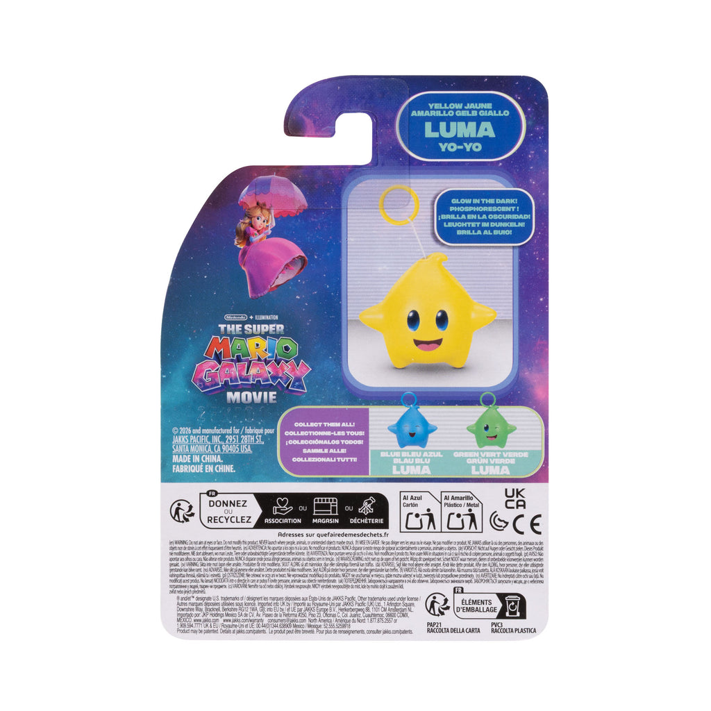 Jakks Pacific Super Mario Galaxy Movie Luma Star Yo-Yo (Yellow)