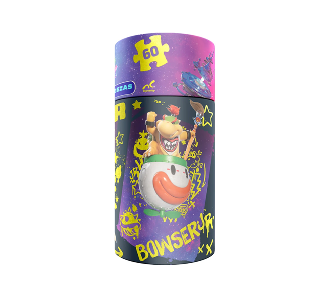 Rompecabezas Mario Galaxy Holográfico Cilindro 60 Piezas