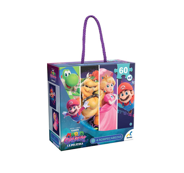 Rompecabezas Mario Galaxy 4 en 1, 60 Piezas