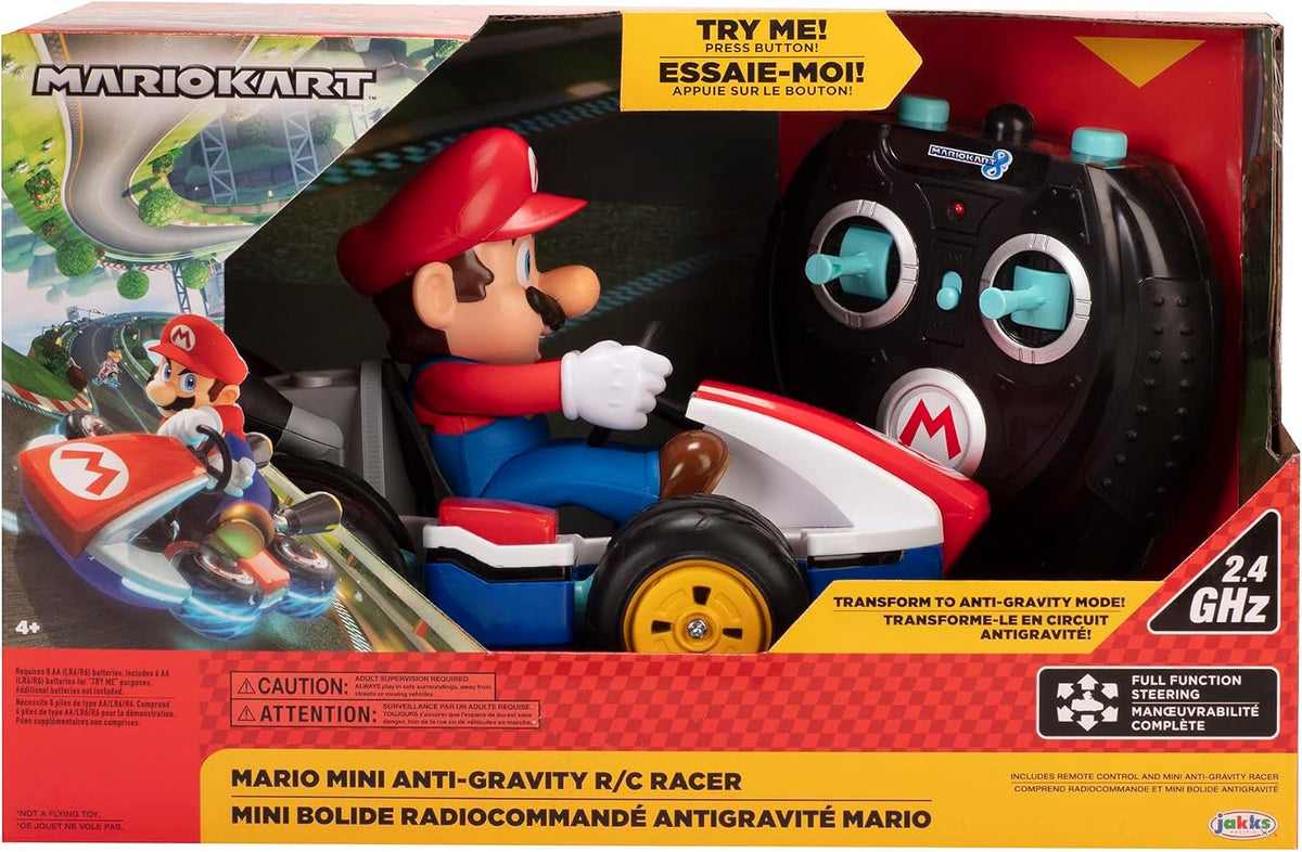 Jakks Pacific Super Mario Kart Anti-Gravity Mini RC Racer Mario