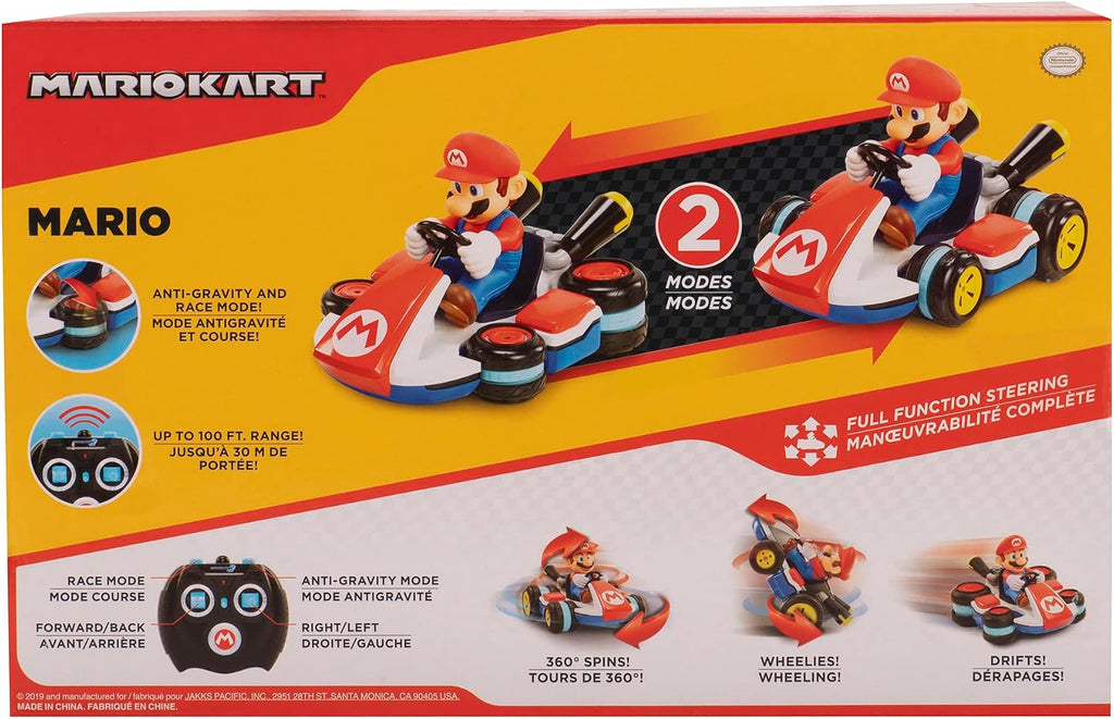 Jakks Pacific Super Mario Kart Anti-Gravity Mini RC Racer Mario