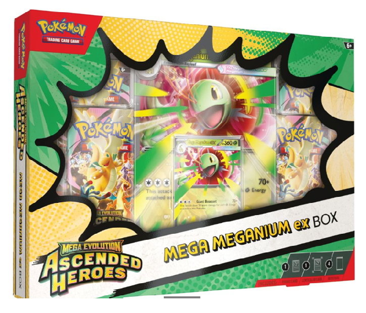 Pokémon TCG Mega Evolución Ascenso Heróico Caja Mega-Meganium EX