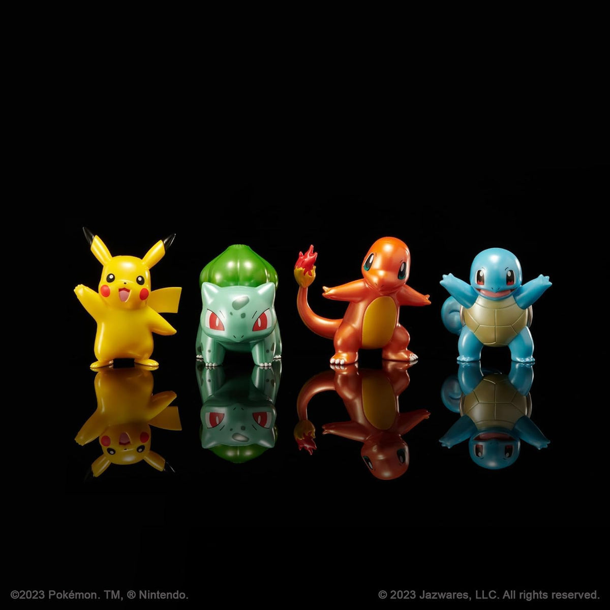 Pokémon Select Metallic 4 Pack -Pikachu Charmander Squirtle Bulbasaur-