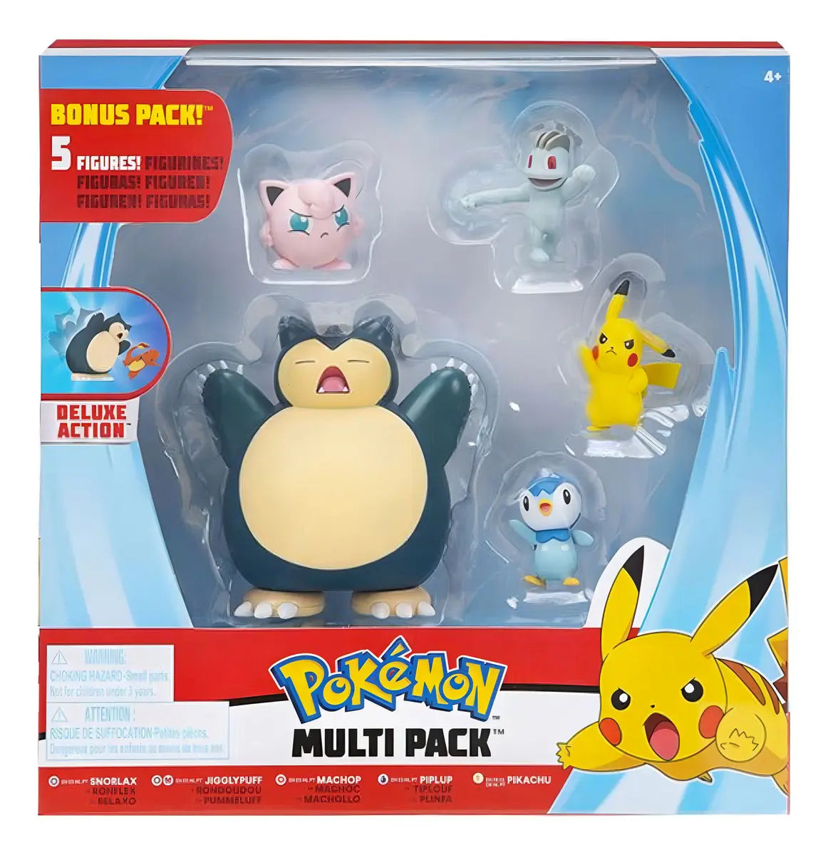 Pokémon Battle Multi Pack Deluxe Edition Snorlax Jigglypuff Machop Piplup Pikachu