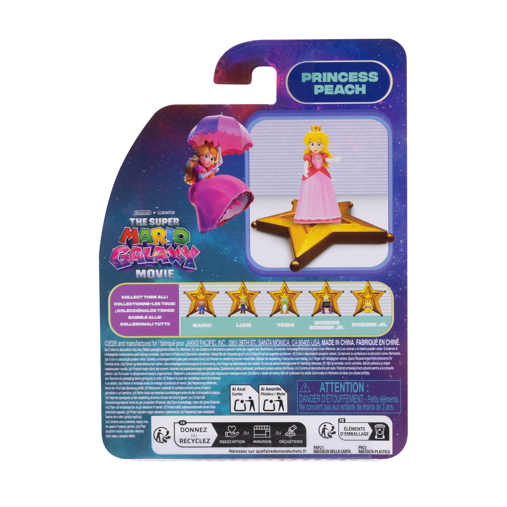Jakks Pacific Super Mario Galaxy Movie Princess Peach 3.8 cm