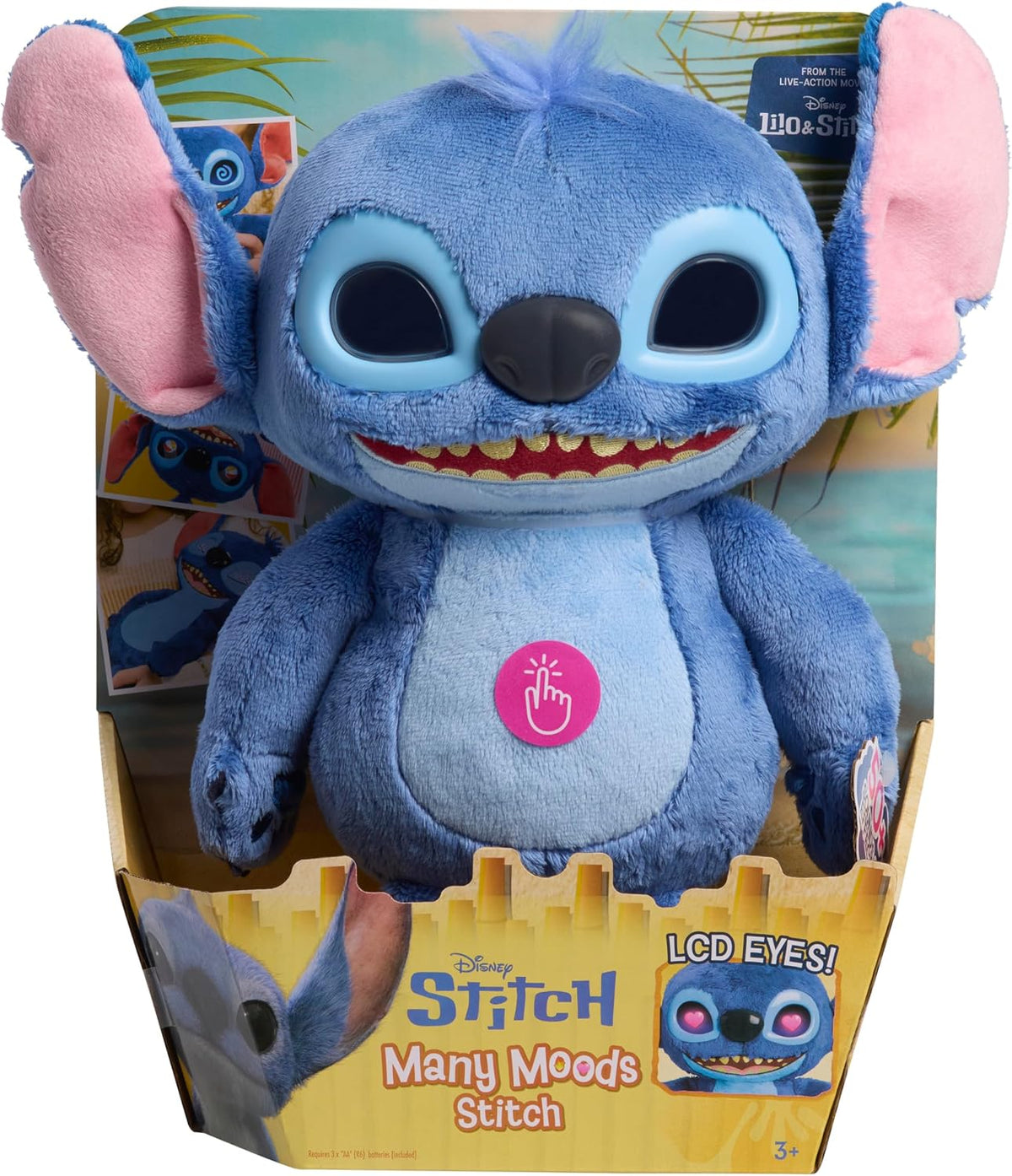 Just Play Disney Stitch Plush Interactivo Many Moods