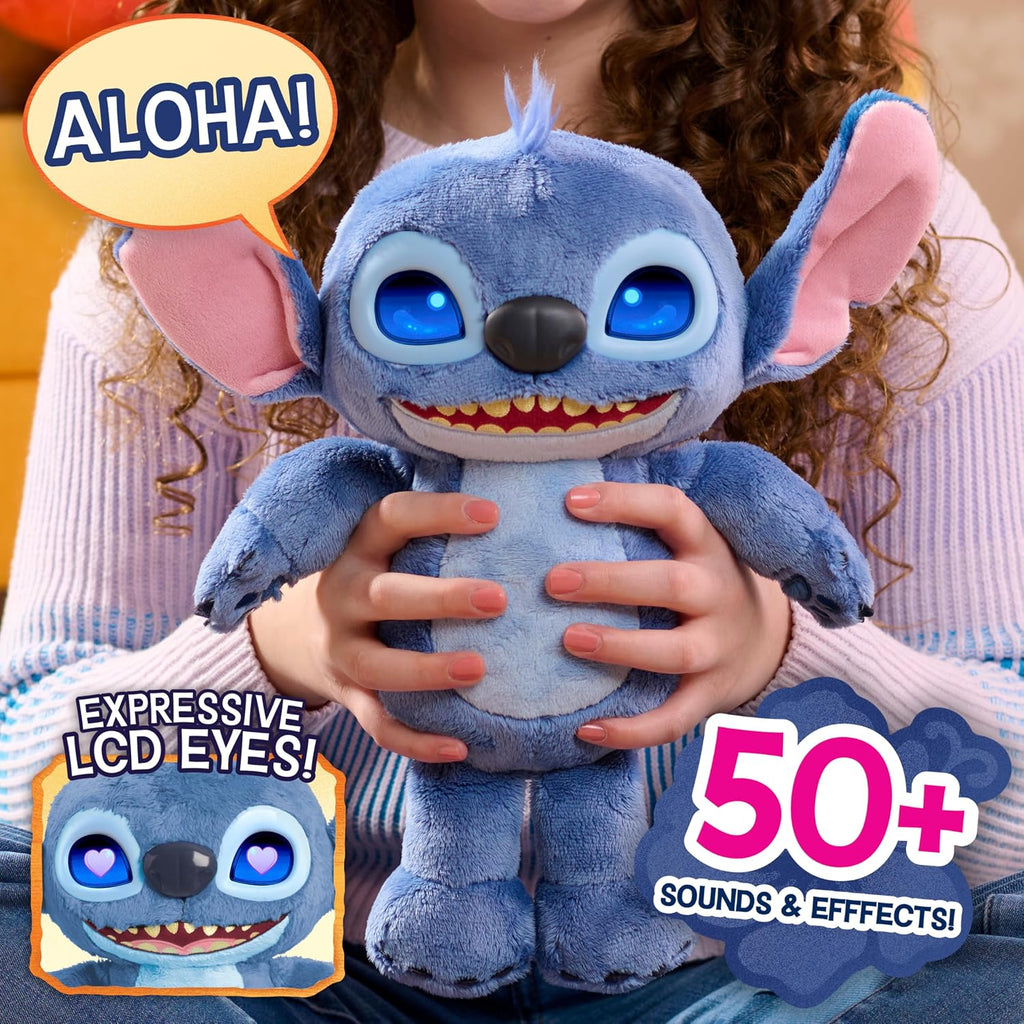Just Play Disney Stitch Plush Interactivo Many Moods