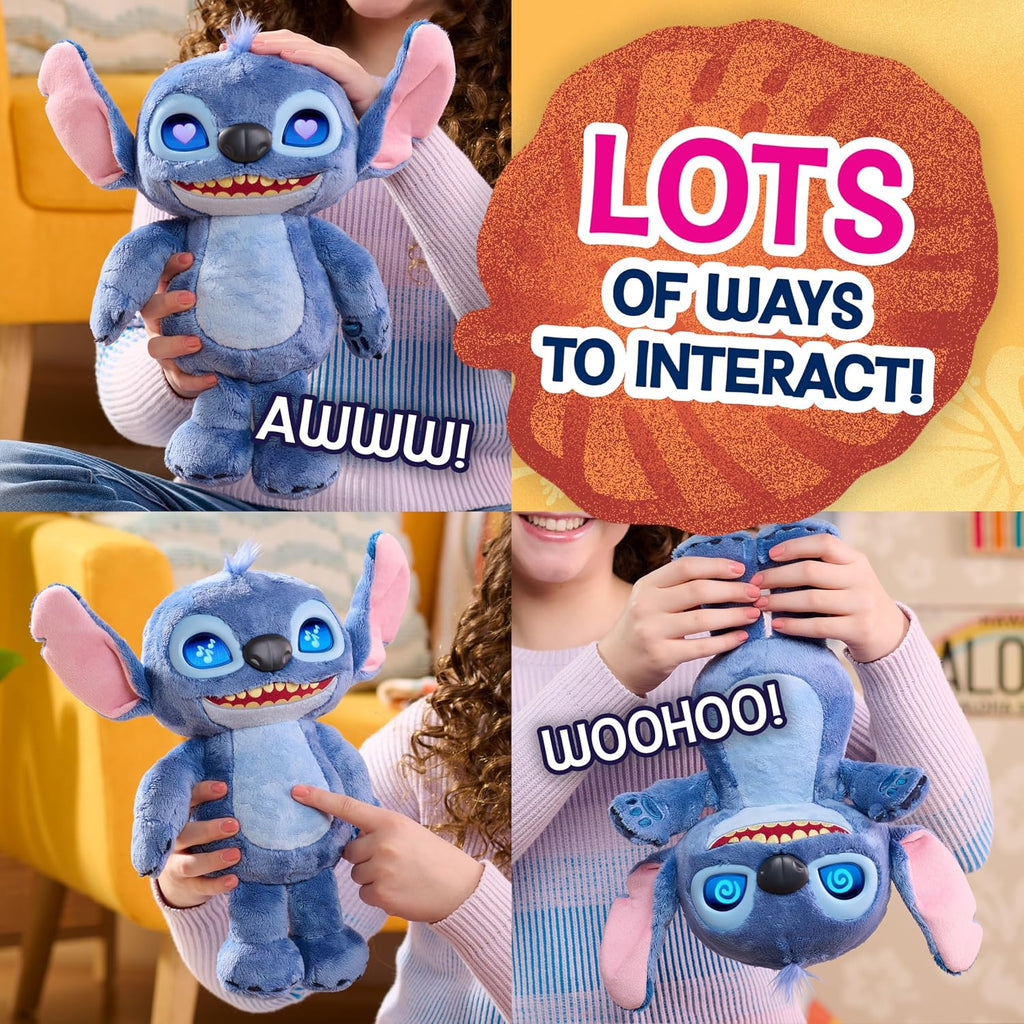 Just Play Disney Stitch Plush Interactivo Many Moods