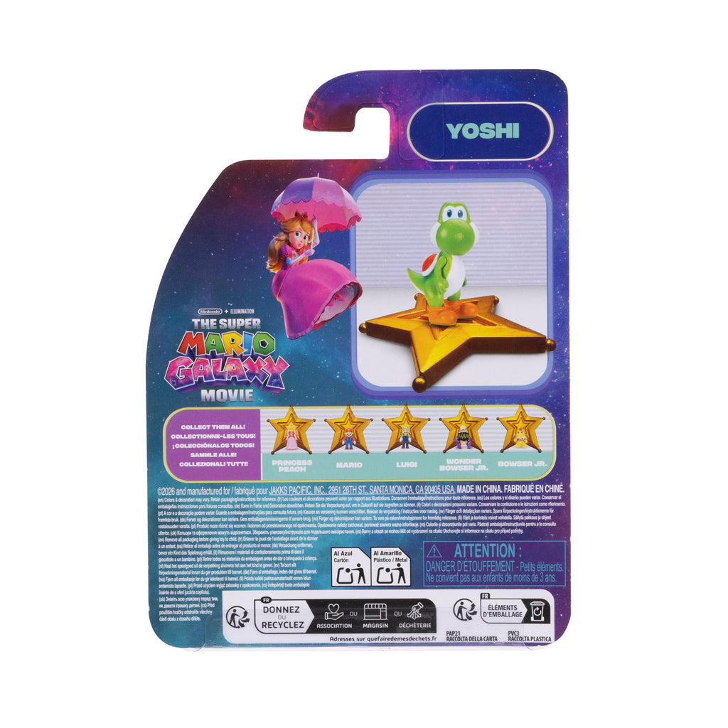 Jakks Pacific Super Mario Galaxy Movie Yoshi 3.8 cm